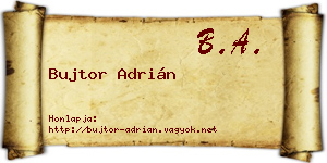 Bujtor Adrián névjegykártya